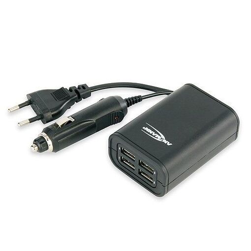 Cargador de coche Ansmann Cuatro USB