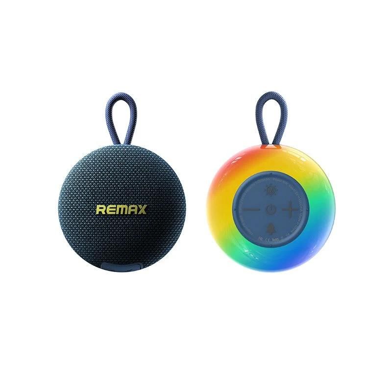 REMAX 3.6W Wireless Portable Speaker with RGB Lights - Black - Blue