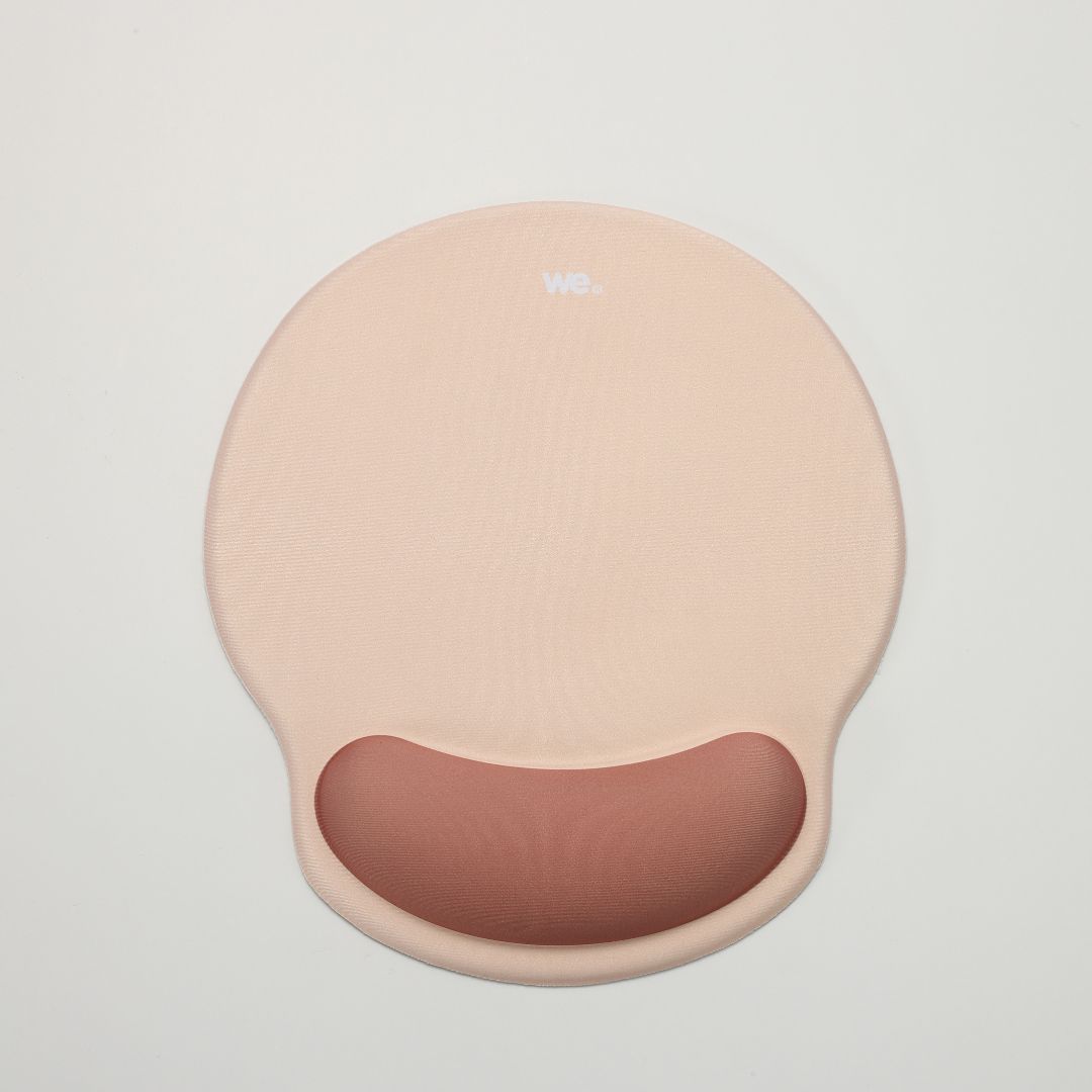 Mesa ratón WE Pop con reposamanos - Bicolor beige y marrón