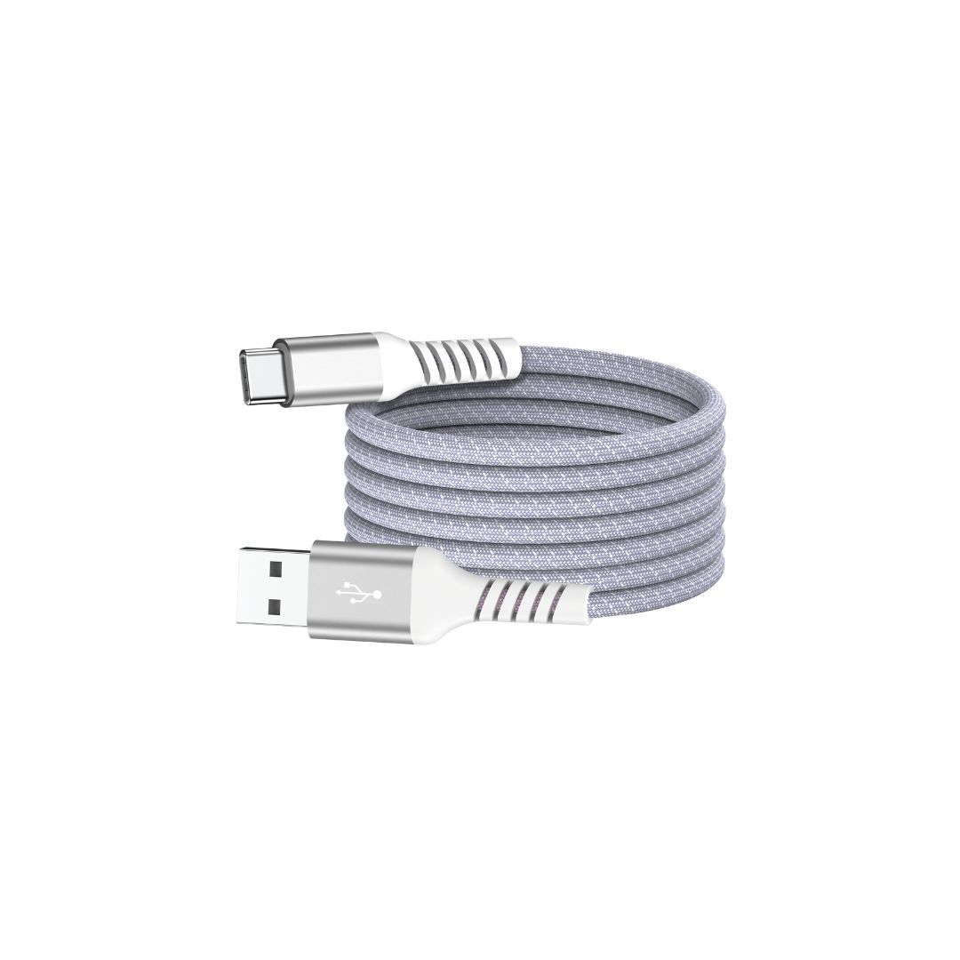 Magnetic USB/USB-C Cable, 2.0 - 5V/3A/15W, 1m Violet