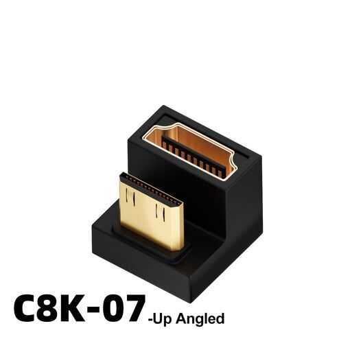 Adaptador Nipseyteko Ángulo Derecho HDMI Masculino a Femenino, Doble de 90 Grados, Compatible con Mini/Micro HDMI, HD 8K