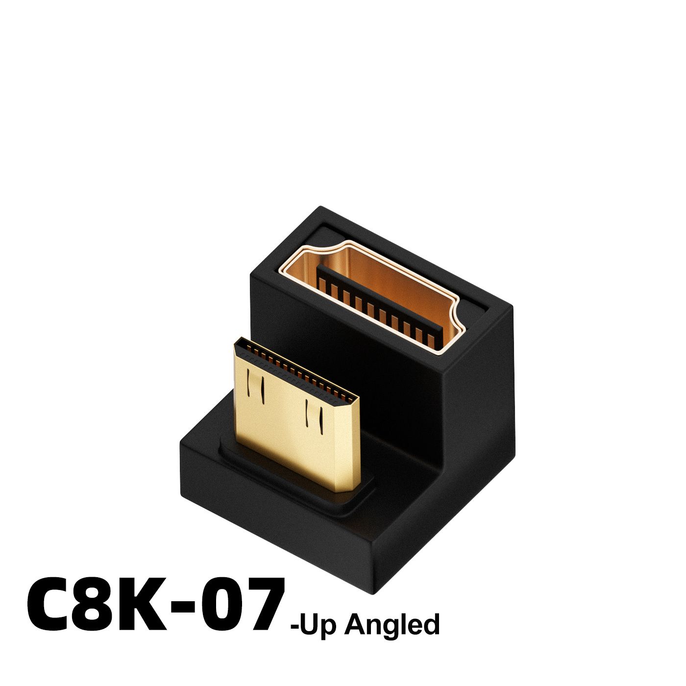 Nipseyteko Right Angle HDMI Male to Female Adapter, 90 Degree Bend, Compatible Mini/Micro HDMI, HD 8K