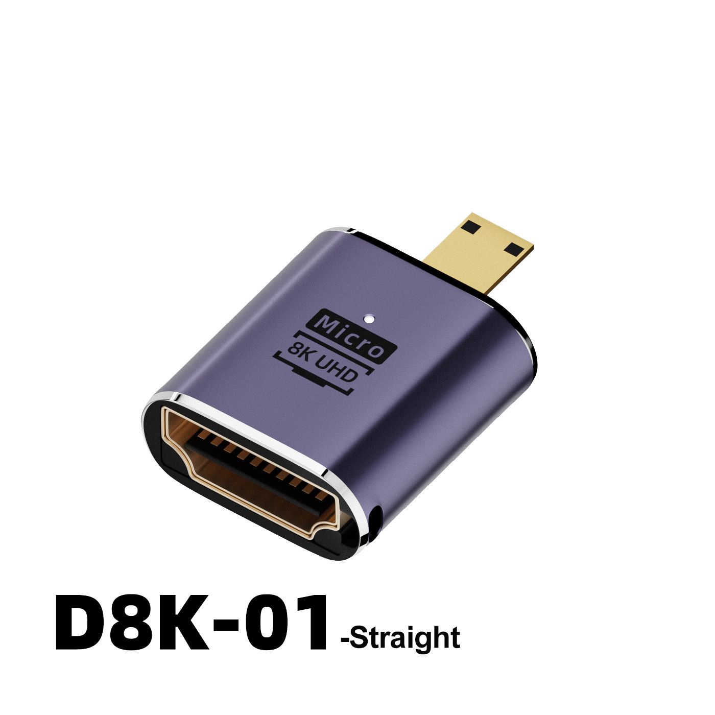 Nipseyteko Right Angle HDMI Female to Male Adapter, 90 Degree Bend, HD 8K Compatible, Mini/Micro Extension