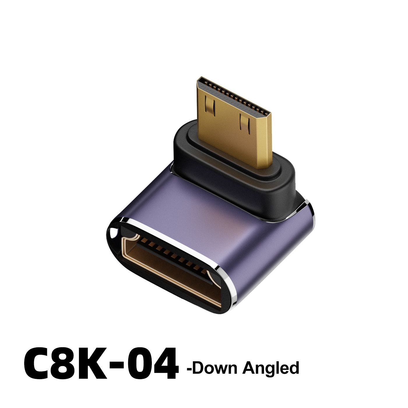 Nipseyteko HDMI Right Angle Adapter - Male to Female, 90 Degree, 8K Compatible