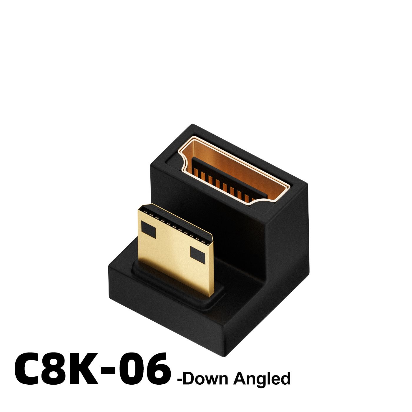 Adaptador HDMI Nipseyteko de 90° con ángulo recto y flexibilidad de 270°, compatible con HD 8K, extensión mini/micro