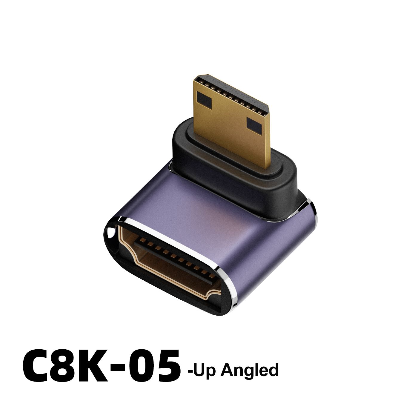 Nipseyteko HDMI Right Angle Adapter, 90 Degree, Male to Female, HD 8K Compatible, Mini/Micro Extension