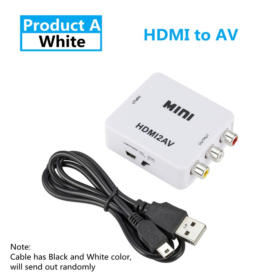 Nipseyteko HD2AV White HDMI to HDMI AV Converter Adapter