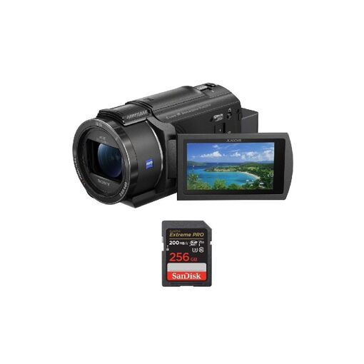 Sony FDR-AX43A 4K Handycam Camera Black + SanDisk 256GB Extreme PRO SDXC Card