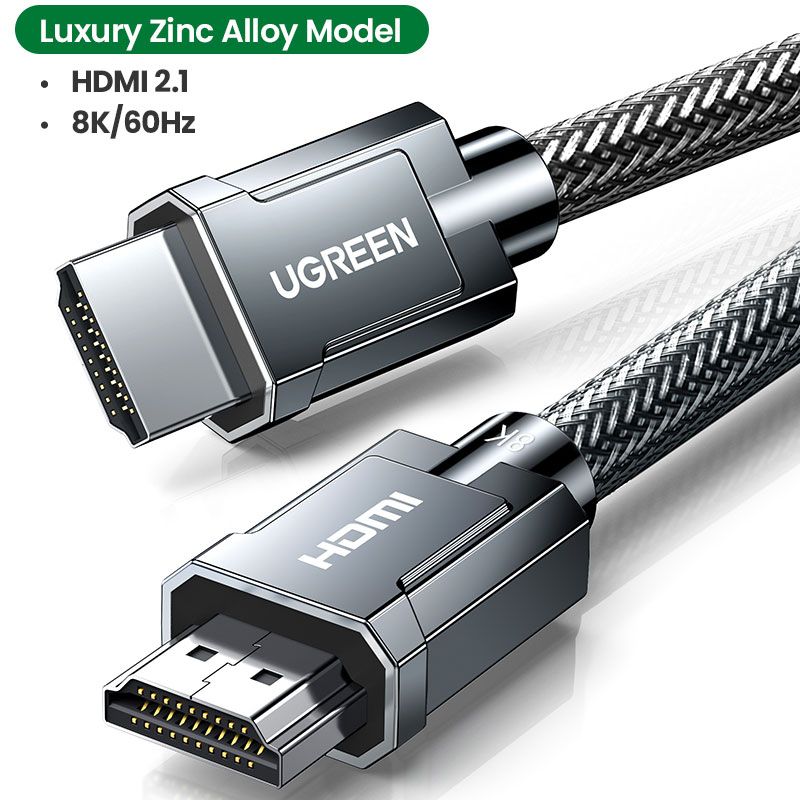 Nipseyteko 8K Metal HDMI 2.1 Cable, 3m - Ultra-Fast for Xiaomi Mi Box PS5, Dolby Vision, 48Gbps, 8K/60Hz, 4K/120Hz