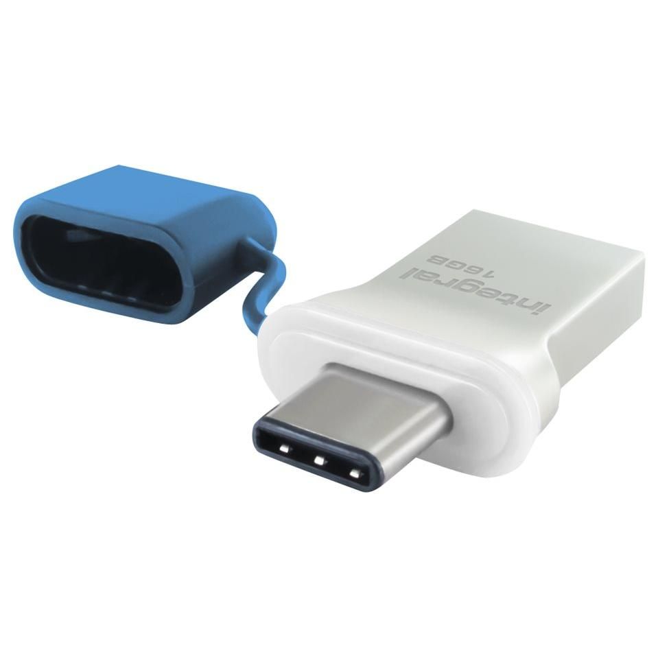 Integral Memory Fusion USB Drive - 16GB - USB 3.0/Type-C