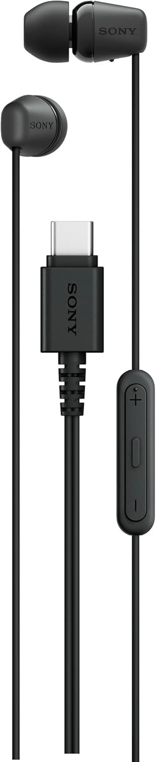 Sony IER-EX15C USB-C Wired Earbuds, Black