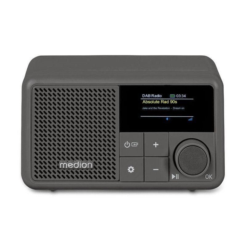 Medion Mini Radio - DAB/FM - 2W RMS - Grey