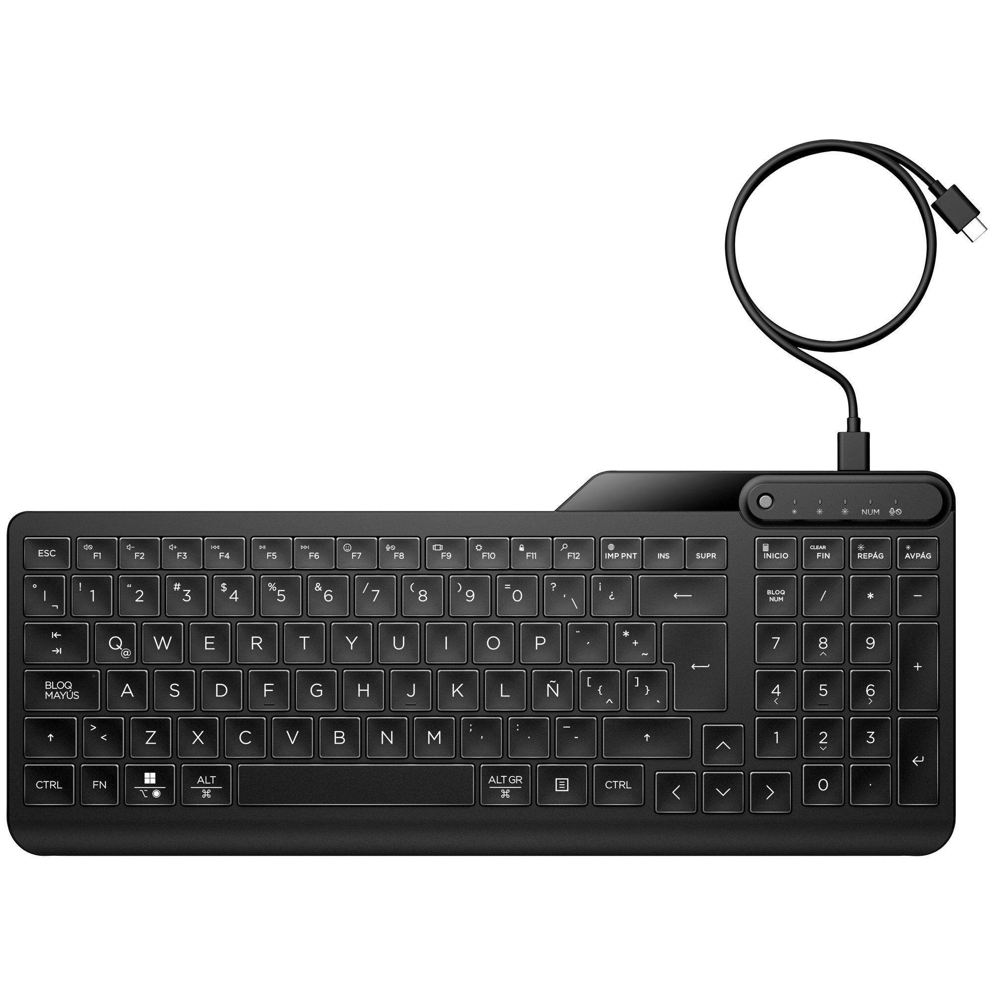 HP 405 Wired Retroilluminated Keyboard