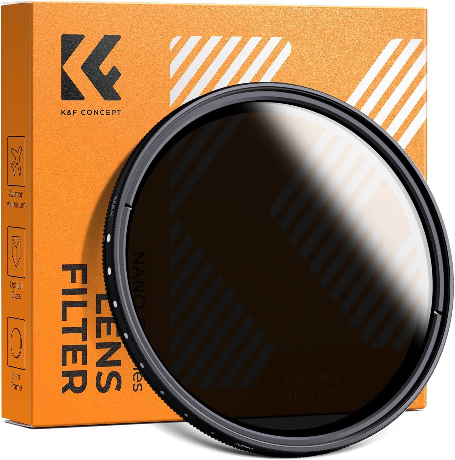 Variable ND Filter Kit with Cleaning Cloth for 82mm Camera Lens