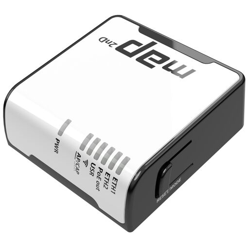 Routeur Mikrotik mAP Noir/Blanc, avec connexion Ethernet et alimentation PoE