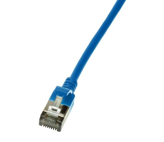 LogiLink Slim Cat6a U/FTP Network Cable, Blue, 2m