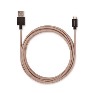 USB 2.1A Micro USB Cable, 2.5m, Taupe