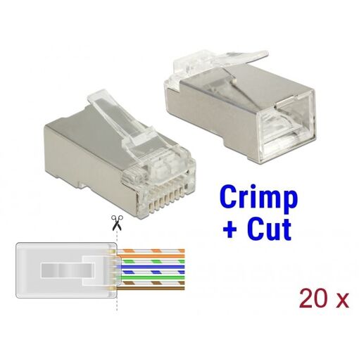 Conector Delock 86454 RJ-45 transparente