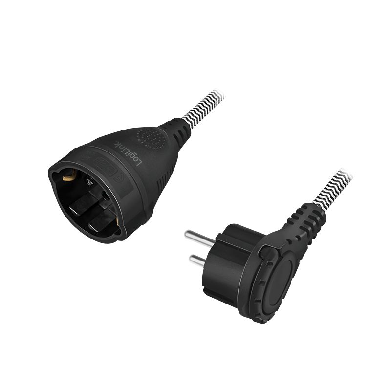 Logilink Power Cable, 3m, Black/White, 250V, 16A