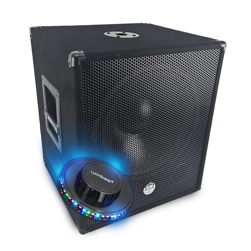 Caisson de basse passif BM SONIC BMS-SUB15-P - 800W Max - 15'' Boomers - Connecteurs Speakon et Jack 6,3 mm + Lumières LED