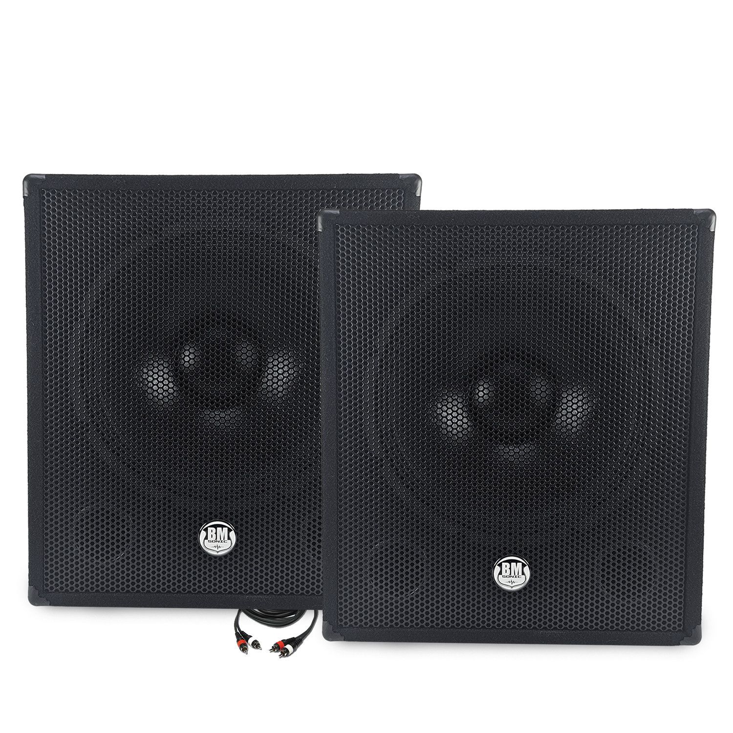 BM SONIC BMS-SUB15-P 15" Passive Subwoofer - 2x800W Peak - 38cm Boomer - Speakon + Jack 6.3mm + Banana Plug