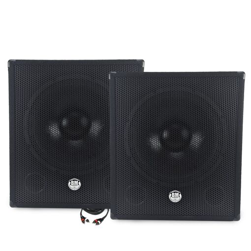 BM SONIC BMS-SUB15-P 15" Passive Subwoofer - 2x800W Peak - 38cm Boomer - Speakon + Jack 6.3mm + Banana Plug