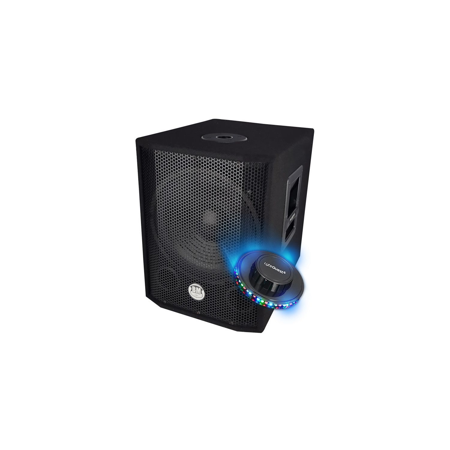 BM Sonic 1208-SOLO Bi-Amplified Subwoofer - 600W, 12" Boomer, USB/Bluetooth, LED Lights