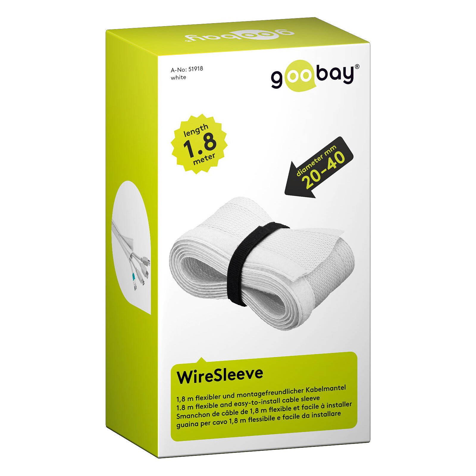 Goobay WireSleeve White