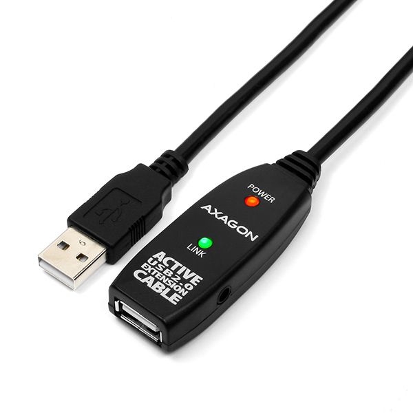 Axagon USB Cable 5m, USB 2.0 A to A Black (ADR-205)
