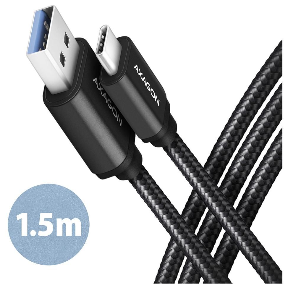 Axagon USB-C to USB A Cable - 1.5m, Black
