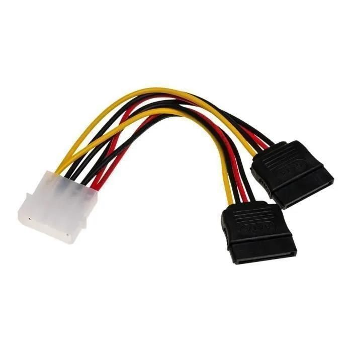 Akyga SATA Power Adapter - 4-Pin (F) - 15 cm
