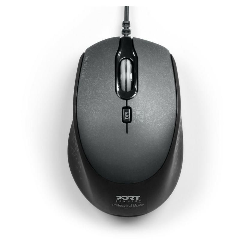 Port Designs 900711-B Right-Handed House Mouse USB Type-A 3200 DPI