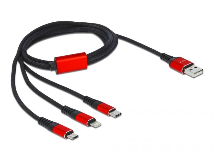 Delock USB Cable 1m USB 2.0 A to C/Lightning