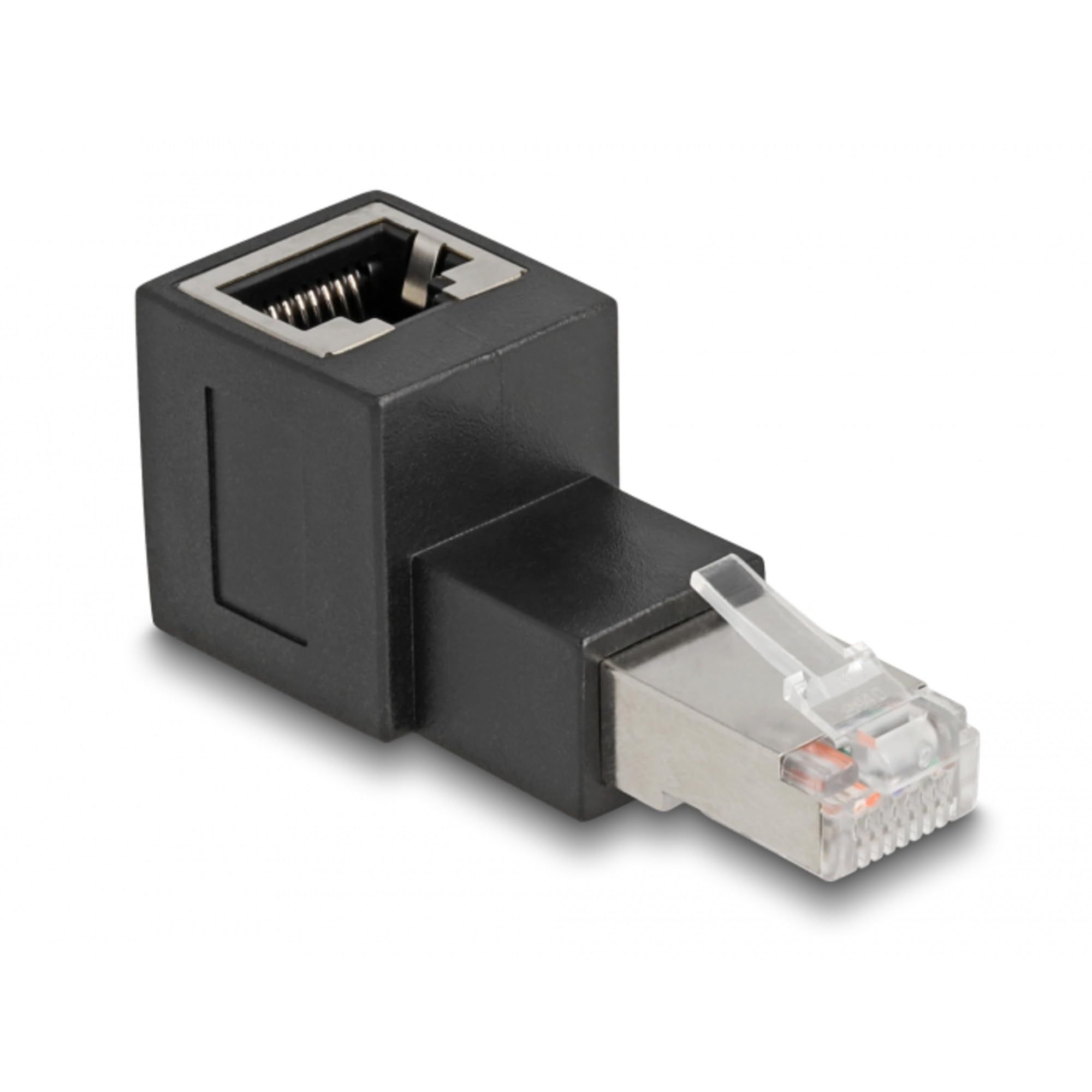 Delock Cat.6a 90° Right Angle RJ45 Male to Female Adapter