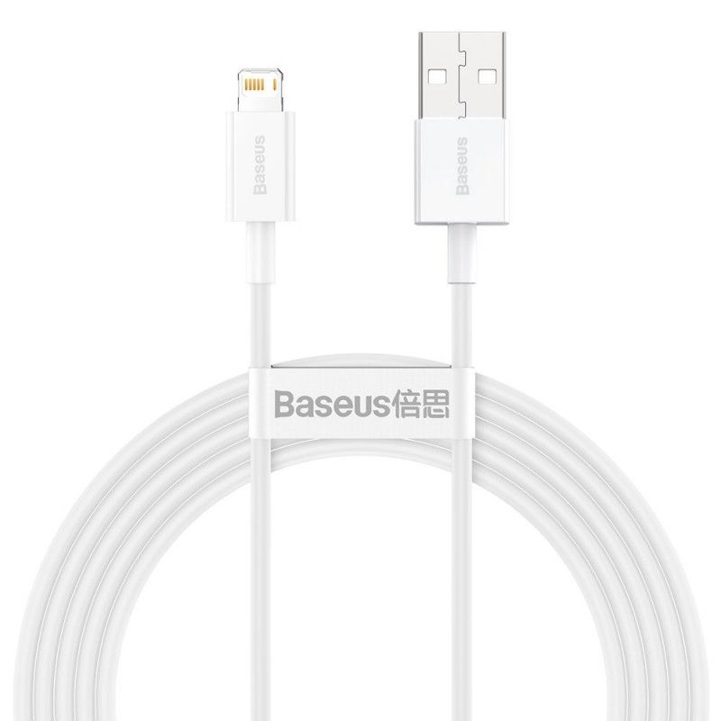 Baseus Portable Phone Cable CALYS-C02 - 2M White USB A to Lightning