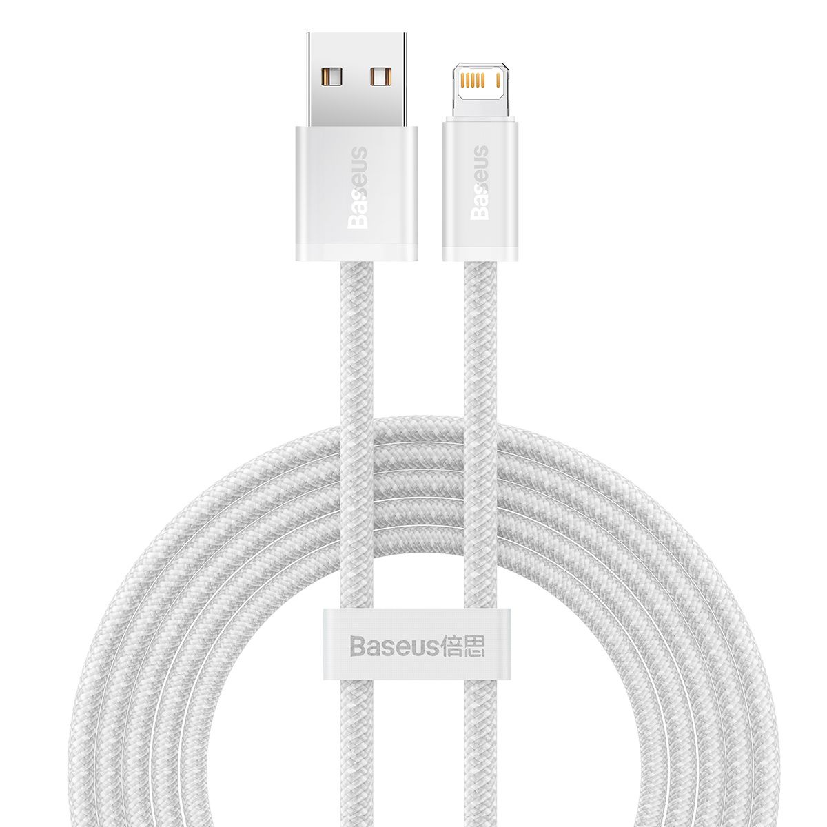 Cable Baseus Dinámico USB a Lightning, 2.4A, 2m (Blanco)