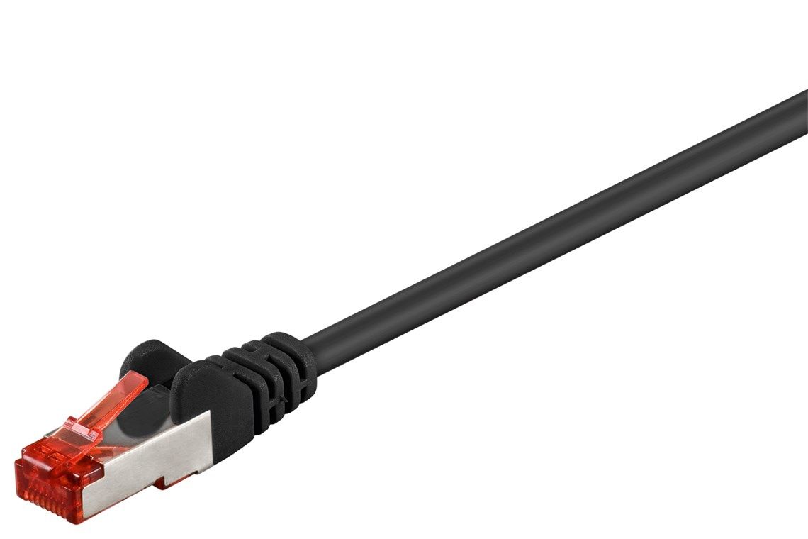 Goobay Cat6 Network Cable, 2m, Black (S/FTP)