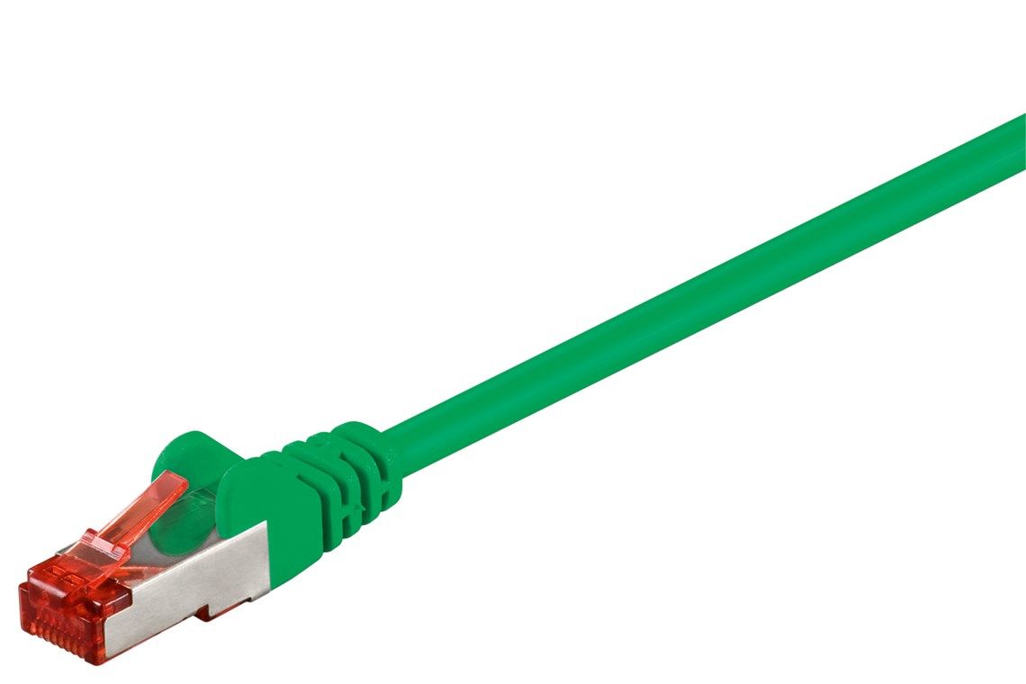 Goobay Cat6 Network Cable, 1m, Green (S/FTP)