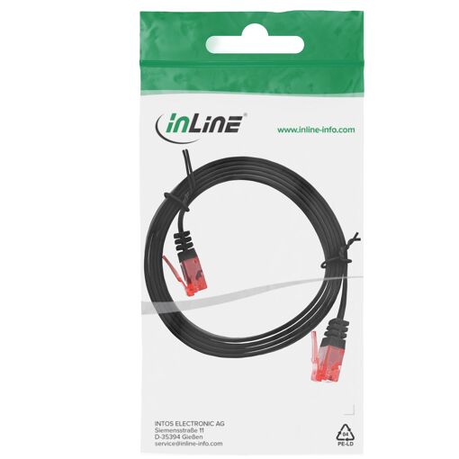 InLine Cat6 UTP Cable, 0.5m, Black