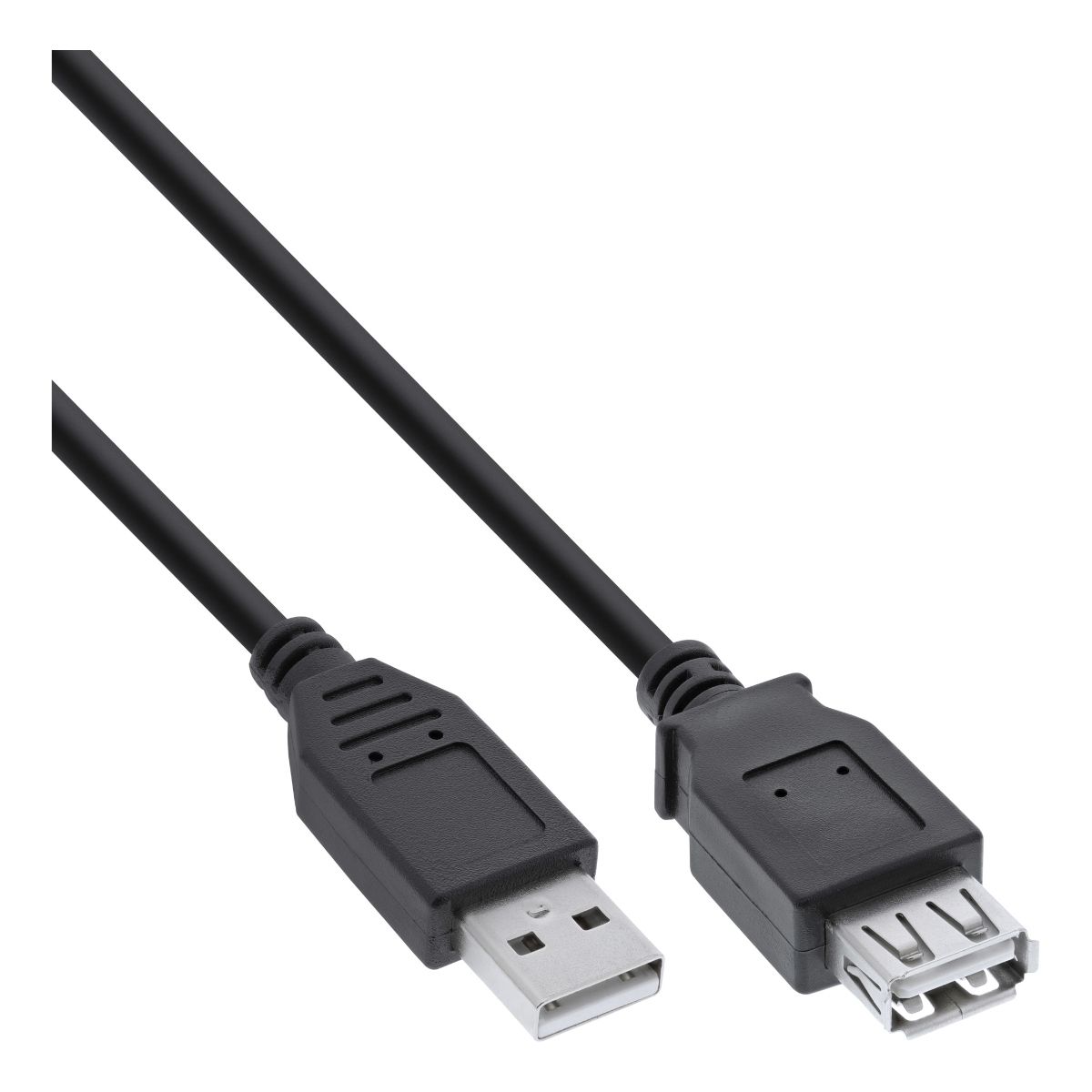 Câble d'extension USB 2.0 InLine, connecteur type A mâle/femelle, noir, 0,5m