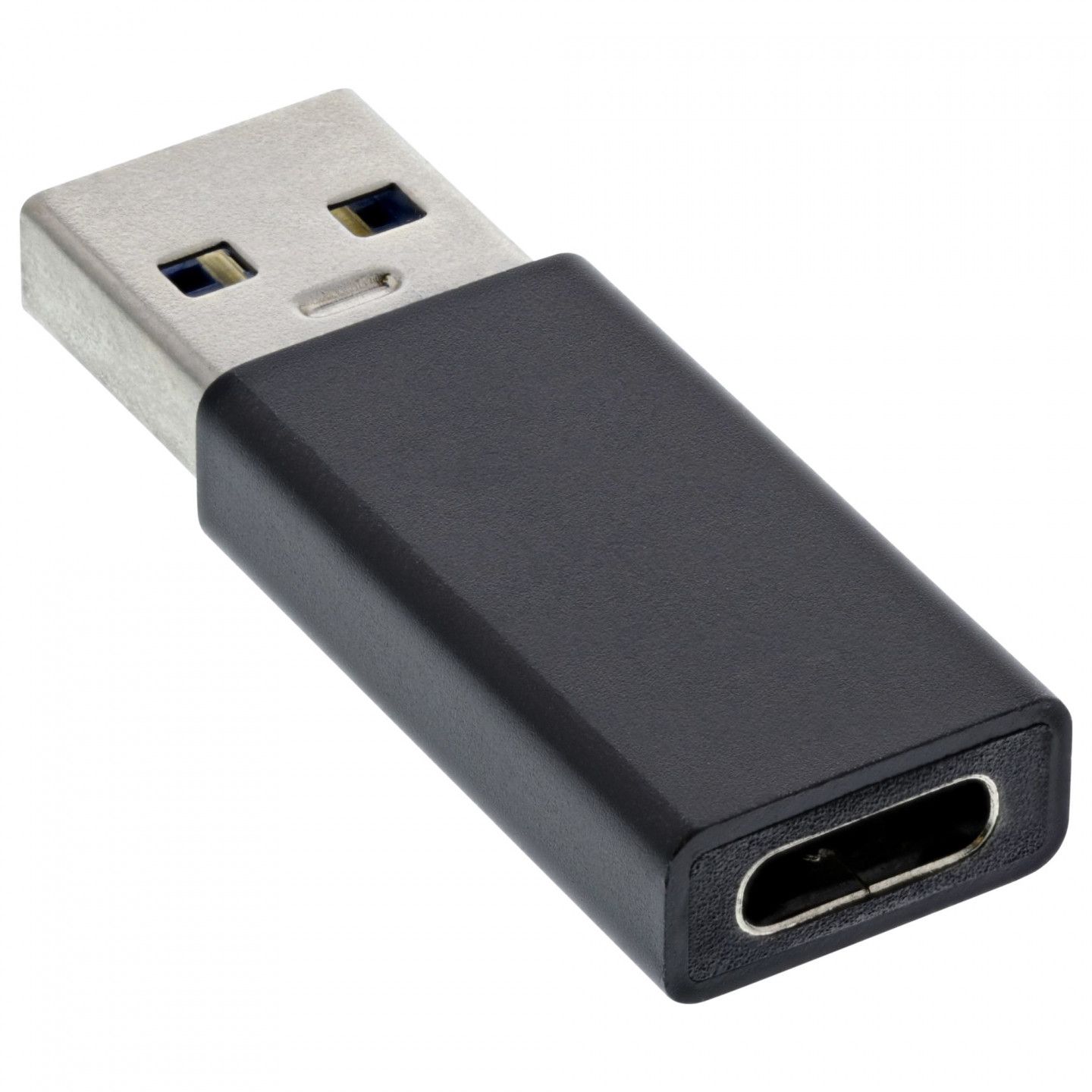 InLine 35810 USB 3.1 C to USB A Male Adapter, Black