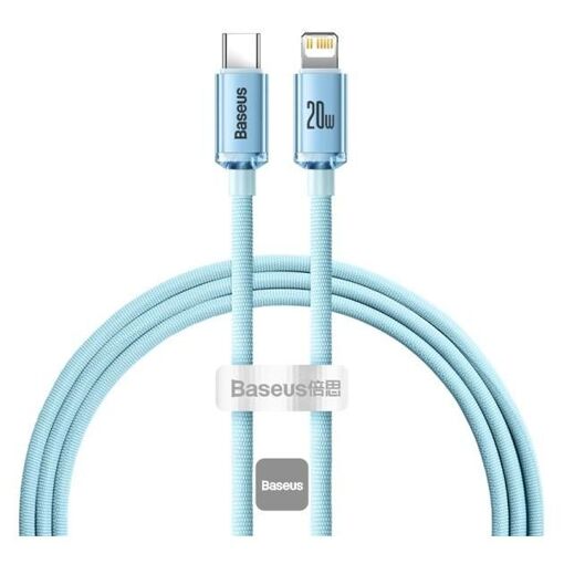 Câble Baseus Crystal Shine USB C vers Lightning, 1,2 m, Violet