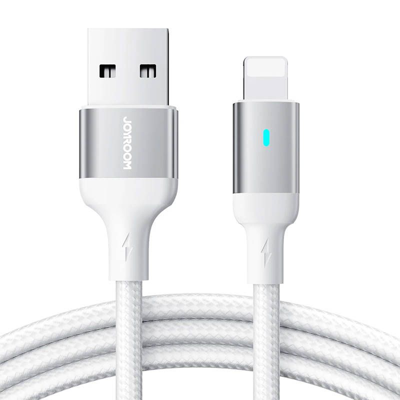 Cable Joyroom de 2.4A USB-A a Lightning, 1.2m (Blanco)