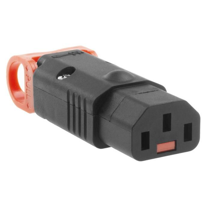 ACT SFO65 C13 Cable Connector, Black Red