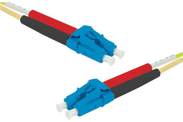 Exertis Connect LC/UPC (M) Single-Mode Fiber Optic Cable - 5m, 2mm, Duplex, 9/125 µm, OS2, Halogen-Free, Yellow