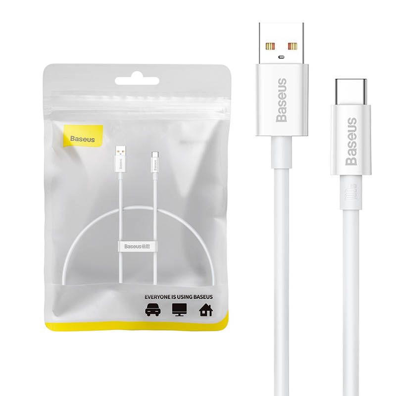 Baseus Superior 100W USB-C to USB Cable, 0.25m (White)