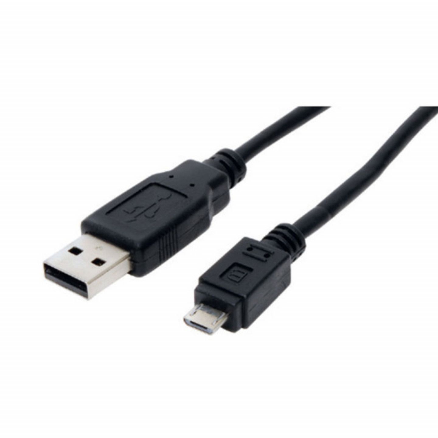 No-Name USB Cable 1m A to Micro-B 2.0 Black