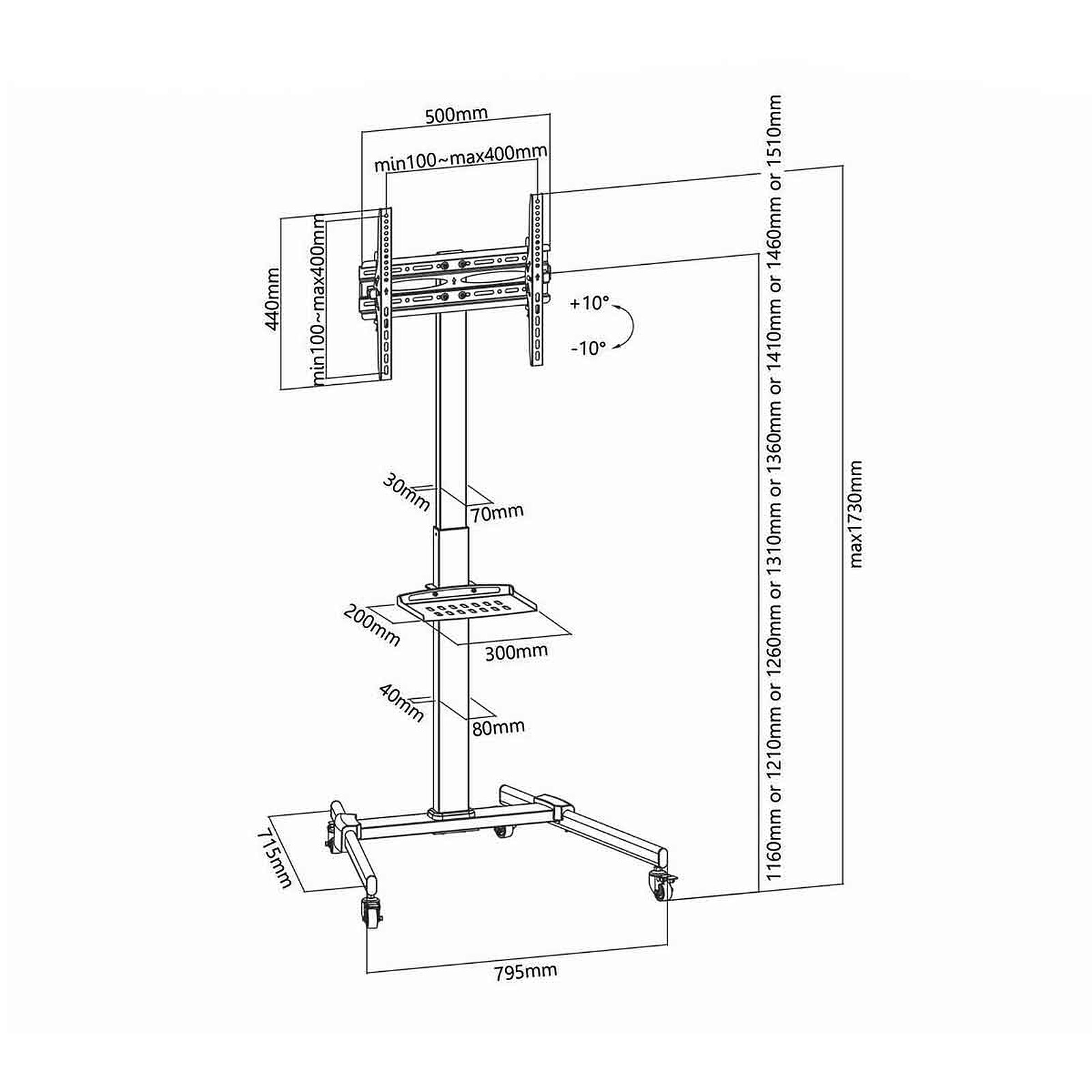 Nedis 55" TV Stand