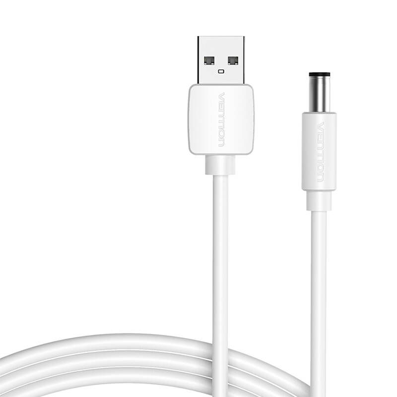 Vention USB to DC 5.5mm Cable, 0.5m (White)