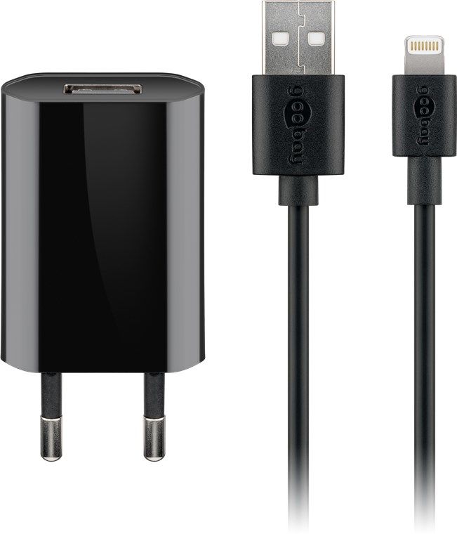 Cargador universal para dispositivos móviles Goobay Negro